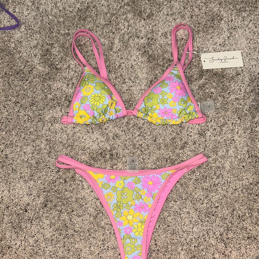 Pink Floral Bikini